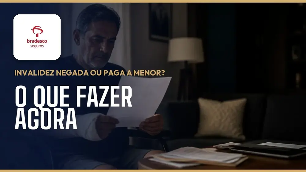 Invalidez negada ou paga a menor pela Bradesco Vida e Previdência: como entender e reagir