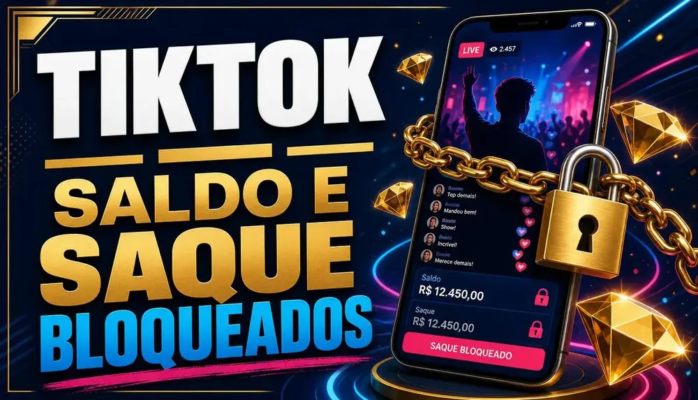 TikTok bloqueou o saldo: presentes, diamantes e saque travado na conta do criador